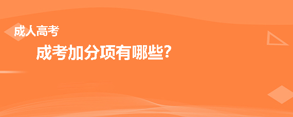 成考加分项有哪些？