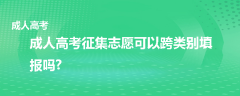 成考征集志愿可以跨类别填报吗?